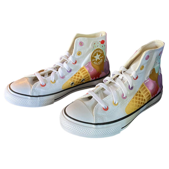 NWOB RARE Converse Sweet Scoops Ice Cream Cone High Tops Size 3