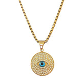 NIB Gold Diamond All Seeing Eye Necklace