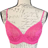 EUC 2 Victoria's Secret bras 34C Black Pink Angels