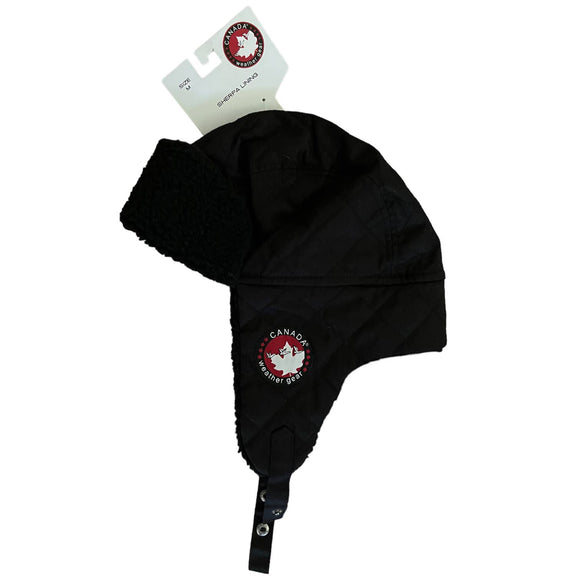 NWT $50 Canada Black Sherpa Lined Hat Medium