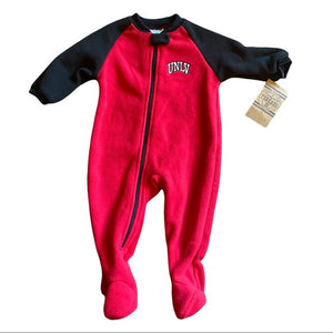 UNLV Red Black Zip Front Pajama Size 6-9 Months NWT