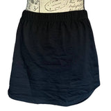 Simple Black Cotton Blend Mini Skirt Size Large NEW