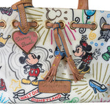 Dooney & Bourke Disney Mickey Minnie Mouse Sketch Tassel Tote