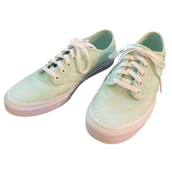 Vans Off The Wall Mint Green Paisley Sneakers 9.5