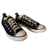 Converse All Star Black & Animal Print Sneakers Size 2