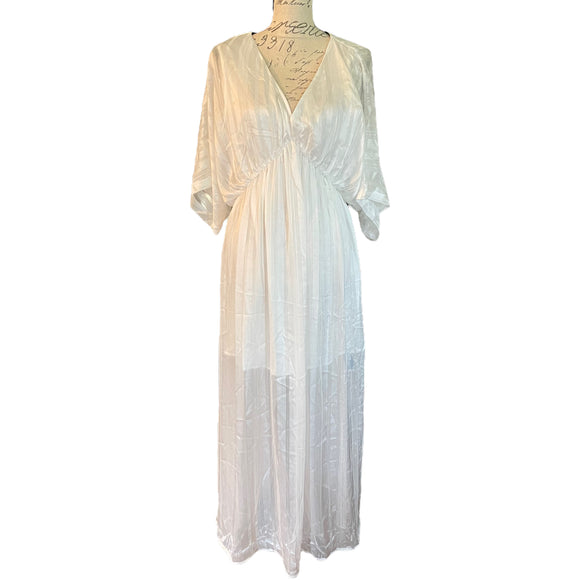 Cupshe NWT White Long Dress Bathing Suit Cover Up Size Medium