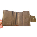 Bvlgari Brown Bifold Classic Snap Wallet Authentic