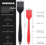 Surdoca Set Of 2 Silicone Pastry Cooking Basting Brushes 10” and 8”