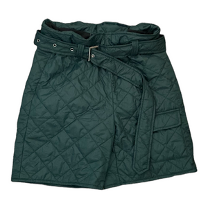 NWT Emerald Green Quilted Midi Shorts Size X-Small