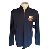 NWT Mens FCB Barcelona Soccer Football Pullover Top Jacket Size Large