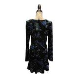 NWT WILD Fable Black Floral Velour Floral Dress X-Large