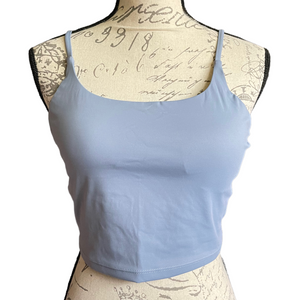 Blue Tank Top Shirt With Built In Sports Bra Size X-Large