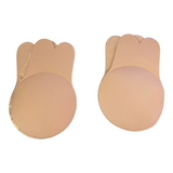 Silicone Invisible 2 Pairs Push Up Lift Bras Beige Size Medium