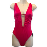 Topshop Hot Pink One Piece Swimsuit Size 6 NEW