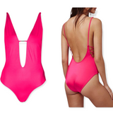 NWT Topshop Hot Pink One Piece Swimsuit Size 6