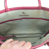 Burberry Pink & Khaki Purse With Pouch & Extra Charm