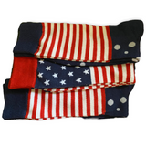 American Flag NIP 3 Pairs Crew Dress Novelty Socks One Size