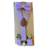 Suspenders & Bow Tie Set NIP Purple 24” 9Mos-2T