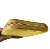 Furla Leather Yellow Zip Zippy Accordion Wallet