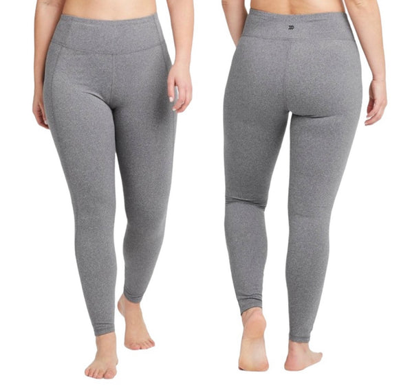 NWT Gray All In Motion Mid Rise Yoga Leggings Size XL
