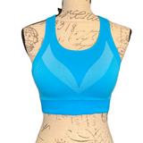 NIP Running Girl Blue Yoga Sports Bra Size Large