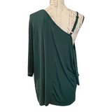 Bloomchic Green One Shoulder Modal T-Shirt Size 14/16