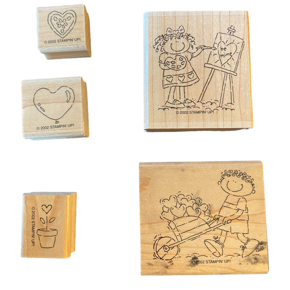 Stampin’ Up Be Mine Stamps Set Of 5