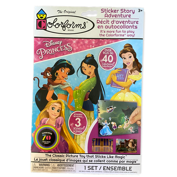 NIP Colorforms Disney Princess Sticker Story Adventure