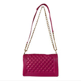 Emperia Pink Quilted Flap Jelly Vegan Purse