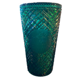 Starbucks Emerald Green Jeweled 16oz Cold Tumbler Cup