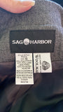 Sag Harbor Vintage 100% Wool Zip Front Jacket Size 16 NEW