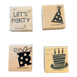 Stampin Up Set of 4 Let’s Party Birthday Cake Party Hats NEW