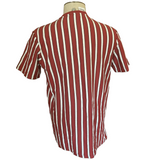 HUF Red Striped Cotton Shirt Size Large NEW
