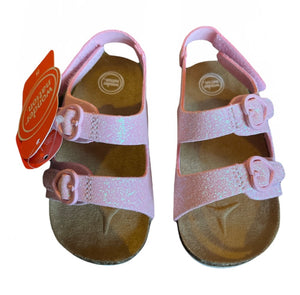 Girls Pink Glitter Sandals Size 5 NEW
