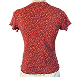 Olivia Rae EUC Red Floral Shirt Size Small