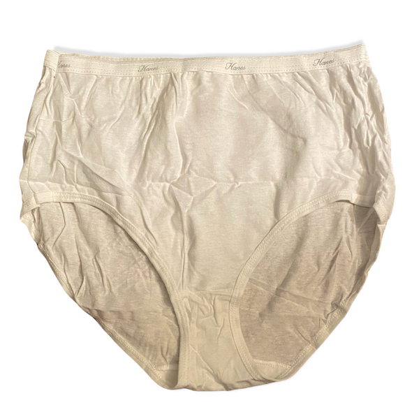 Hanes White 8 Pairs Cotton Underwear Size Large NEW