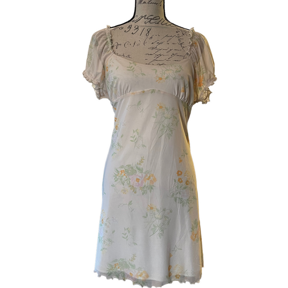 Abound Ivory Multi Aster Floral Dress Size X-Large NEW
