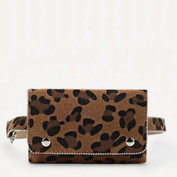 Leopard Animal Print Faux Fur Bum Waist Bag