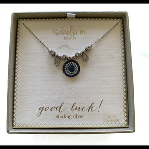 Isabella M. Evil Eye Good Luck Sterling Silver Necklace