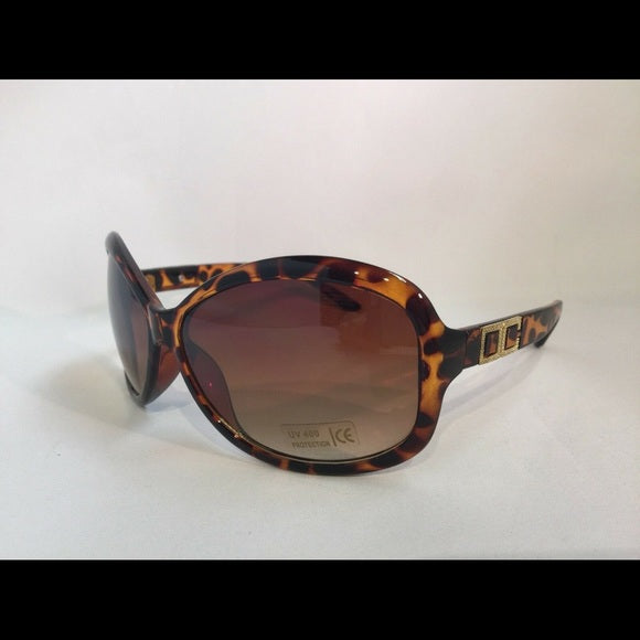 NEW Womens Wide Frame Tortoise Shell Sunglasses UVA UVB Protection