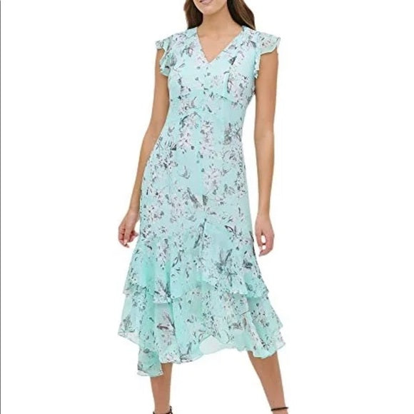 Tommy Hilfiger $129 Floral Tiered Maxi Dress Size 6