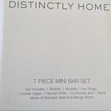 NIB 7 Piece Mini Bar Set Stainless Steel Silver